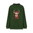 Lässig Mock Neck Weihnachten Elch Sweatshirt Reißverschluss