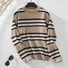 Damen Garn/Wollgarn Gestreift Langarm Bequem Lässig Pullover