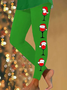 Lässig Weihnachten Wein Glas Lang Leggings