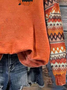 Retro Rundhals Halloween (Kürbis) Sweatshirt Print