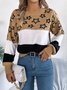 Damen Garn/Wollgarn Gestreift Langarm Bequem Lässig Pullover