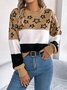 Damen Garn/Wollgarn Gestreift Langarm Bequem Lässig Pullover