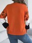 Damen Garn/Wollgarn Gestreift Langarm Bequem Lässig Pullover