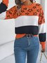 Damen Garn/Wollgarn Gestreift Langarm Bequem Lässig Pullover