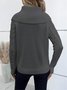 Damen Garn/Wollgarn Unifarben Langarm Bequem Lässig Pullover