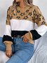 Damen Garn/Wollgarn Gestreift Langarm Bequem Lässig Pullover
