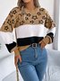 Damen Garn/Wollgarn Gestreift Langarm Bequem Lässig Pullover