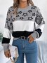 Damen Garn/Wollgarn Gestreift Langarm Bequem Lässig Pullover
