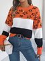 Damen Garn/Wollgarn Gestreift Langarm Bequem Lässig Pullover