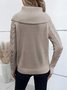 Damen Garn/Wollgarn Unifarben Langarm Bequem Lässig Pullover