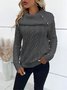 Damen Garn/Wollgarn Unifarben Langarm Bequem Lässig Pullover