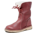 Retro Unifarben Tragbar Schnürung Blockabsatz Schneestiefel