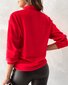 Rollkragen Langarm Unifarben Regelmäßig Mikroelastizität Weit Bluse für Damen