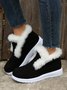 Retro Unifarben Wärme Slip On Flach Schneestiefel