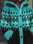 Damen Wolle/Stricken Ethnisch Langarm Bequem Lässig Strickjacke