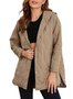 Damen Unifarben Schwer Weit Gepolstert Jacke