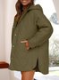 Damen Unifarben Schwer Weit Gepolstert Jacke