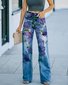 Regelmäßige Passform 3d Drucken Lässig Jeans