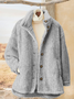 Damen Gestreift verdicken Weit Jacke