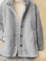 Damen Gestreift verdicken Weit Jacke