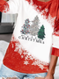 Lässig Weihnachten Rundhals Langarm T-Shirt