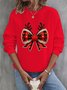 Lässig Rundhals Weihnachten Sweatshirt