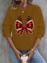 Lässig Rundhals Weihnachten Sweatshirt