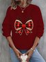 Lässig Rundhals Weihnachten Sweatshirt