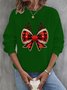 Lässig Rundhals Weihnachten Sweatshirt