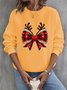Lässig Rundhals Weihnachten Sweatshirt