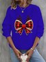 Lässig Rundhals Weihnachten Sweatshirt