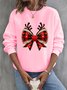 Lässig Rundhals Weihnachten Sweatshirt