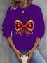 Lässig Rundhals Weihnachten Sweatshirt