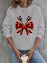 Lässig Rundhals Weihnachten Sweatshirt