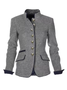 Damen Frühling/Herbst Oberbekleidung Retro Unifarben Langarm Mock Neck Jacke