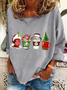 Lässig Rundhals Weihnachten Sweatshirt