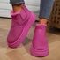 Lässig Unifarben Slip On Blockabsatz Schneestiefel