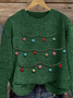 Damen Gestrickt 3d Drucken Langarm Bequem Lässig Pullover