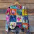 Lässig Rundhals Geometrisch Sweatshirt