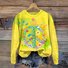 Lässig Rundhals Geblümt Sweatshirt
