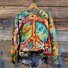 Lässig Rundhals Geometrisch Sweatshirt