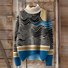 Lässig Rollkragen Geometrisch Sweatshirt