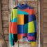 Lässig Rollkragen Geometrisch Sweatshirt