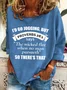 Lässig Rundhals Textbriefe Sweatshirt