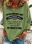 Lässig Rundhals Textbriefe Sweatshirt