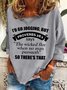 Lässig Rundhals Textbriefe Sweatshirt
