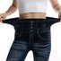 Lässig Grafik mit Denim-Imitat-Print Knöchelhose Leggings