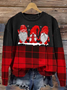 Lässig Rundhals Tier Sweatshirt