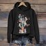 Lässig Kapuze Tier Sweatshirt