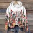 Lässig Kapuze Ethnisch Sweatshirt